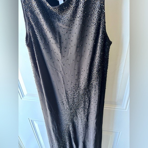 Nwt A Pea In The Pod Maternity Redefined Black Beaded Dress Size M ($395) - Picture 2 of 4
